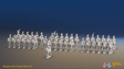 Napoleonic Spanish Light Cavalry Brigade - Tarleton Helmets, Trotting - 37 mounted figures, front view