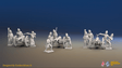 Napoleonic Spanish Foot Artillery Battery - Forage Caps - 3 guns and 12 figures, front view