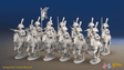 Napoleonic Spanish Heavy Dragoon Regiment - Galloping - 12 mounted figures, front view
