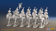 Napoleonic Spanish Heavy Dragoon Regiment - Trotting - 12 mounted figures, front view