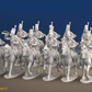 Napoleonic Spanish Hussar Regiment - Trotting - 12 mounted figures, front view
