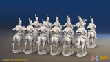 Napoleonic Spanish Hussar Regiment - Trotting - 12 mounted figures, rear view