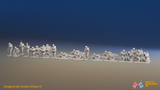 WW2 US Infantry Support Platoon - 30 figures, front view
