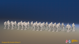 WW2 US Infantry Platoon - 30 figures, rear view