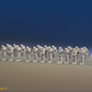 WW2 US Airborne Platoon - Helmet Field Dressings - 30 figures, front view