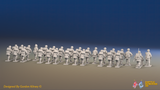 WW2 British Airborne Platoon - Helmets - 30 figures, rear view