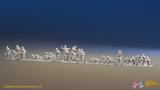 WW2 British Airborne Support Platoon - Mixed Headgear - 30 figures, front view