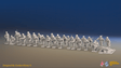 WW2 German Panzergrenadier Platoon - 30 figures, front view