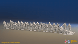 WW2 German Panzergrenadier Platoon - 30 figures, front view