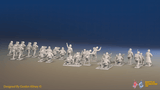 WW2 German Panzergrenadier Support Platoon - 30 figures, rear view