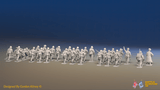 WW2 German Infantry Platoon - 30 figures, rear view