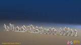 WW2 German Infantry Support Platoon - 30 figures, front view