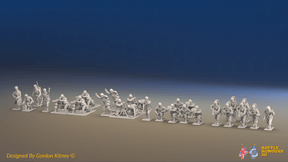 WW2 German Infantry Support Platoon - 30 figures, front view