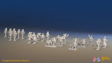 WW2 German Infantry Support Platoon - 30 figures, rear view