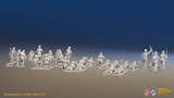 WW2 Soviet Support Platoon - Summer Uniforms - 30 figures, rear view
