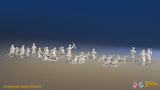 WW2 Soviet Support Platoon - Winter Clothing - 30 figures, rear view