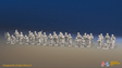 WW2 Soviet Tank Rider Platoon - Winter Clothing - 30 figures, front view
