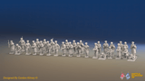 WW2 Soviet Infantry Platoon - Winter Clothing - 30 figures, front view