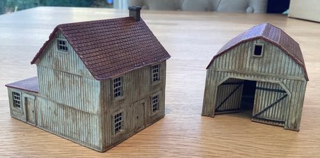 Customer-painted Gettysburg Snyder Farmhouse and Codori Barn by David Case