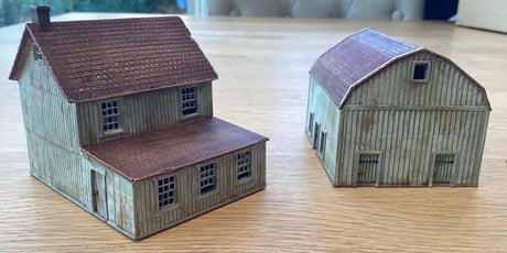 Customer-painted Gettysburg Snyder Farmhouse and Codori Barn by David Case