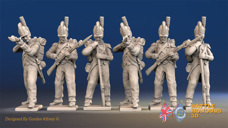French Tarleton Voltigeurs loading and firing in trousers