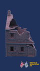 Französische zerstörte Stadt