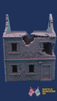 Französische zerstörte Stadt