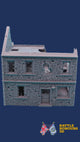 Französische zerstörte Stadt