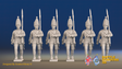 Seven Years’ War Prussian Grenadiers - March Attack - Long Cuff Lace, front view. Supplied unpainted.