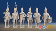 Seven Years’ War Russian Grenadiers Command - Winter Uniform - Observation Corps, front view. Supplied unpainted.