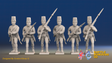 Seven Years’ War Russian Pandur Grenadiers - Charging - Summer Uniform, front view. Supplied unpainted.