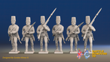 Seven Years’ War Russian Pandur Grenadiers - Charging - Summer Uniform, front view. Supplied unpainted.