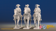 Seven Years’ War Russian Dragoons, front view. Supplied unpainted.