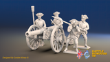 Seven Years’ War Russian Artillery and Crew - Firing Crew - Winter Uniform, front view. Supplied unpainted.