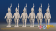 Seven Years’ War Russian Grenadiers - March Attack - Winter Uniform - Observation Corps, front view. Supplied unpainted.