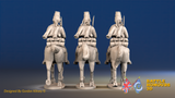 Seven Years’ War Prussian Hussars - Trotting - Mirlitons, Set 2, rear view. Supplied unpainted.