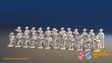 Seven Years’ War Prussian Jäger Battalion - Firing Line - 24 Figures, front view. Supplied unpainted.