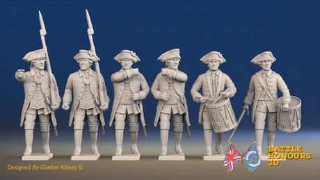 Seven Years’ War Russian Musketeers Command - Winter Uniform - Observation Corps, front view. Supplied unpainted.