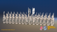 Seven Years’ War Prussian Grenadier Battalion - March Attack - 30 Figures, front view. Supplied unpainted.