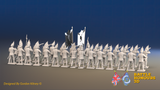 Seven Years’ War Russian Grenadier Battalion - Firing - Summer Uniform - Observation Corps - 30 Figures, rear view. Supplied unpainted.