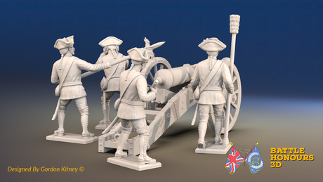 Seven Years’ War Russian Artillery and Crew - Firing Crew - Summer Uniform, rear view. Supplied unpainted.