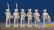 Seven Years’ War Russian Musketeers Command - Summer Uniform, front view. Supplied unpainted.