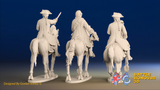 Seven Years’ War Russian Mounted Command - Generals, rear view. Supplied unpainted.