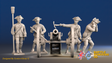 Seven Years’ War Prussian Foot Artillery - Firing Crew, front view. Supplied unpainted.