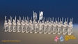 Seven Years’ War Prussian Fusilier Battalion - March Attack - Set 1 - 30 Figures, front view. Supplied unpainted.