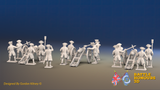 Seven Years’ War Russian Artillery Battery - 8-Pounders - Unicorns - Winter Uniform - 3 Guns and 13 Figures, rear view. Supplied unpainted.
