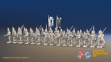Seven Years’ War Russian Grenadier Battalion - Advancing - Summer Uniform - Observation Corps - 30 Figures, front view. Supplied unpainted.