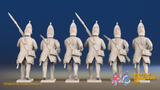 Seven Years’ War Russian Grenadiers - Advancing - Winter Uniform, rear view. Supplied unpainted.