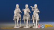 Seven Years’ War Russian Hussars Command - Fur Caps, front view. Supplied unpainted.