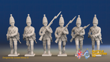 Seven Years’ War Prussian Grenadiers - Charging - Shoulder Wings, front view. Supplied unpainted.